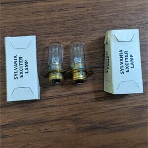2 NEW BAK PROJECTOR EXCITER LAMP BULB 0.75 AMPS 4 VOLTS